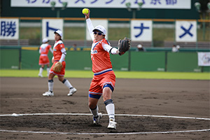 試合中の上野選手