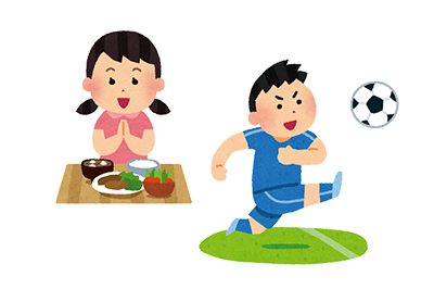 「健全な心(スポーツマンシップ)と体を育むための生活習慣（特に食習慣）」　今月の話題：『無理しないで、継続することが大事！』は朝食作りでも同じです！