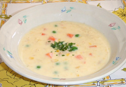 ツナと野菜のコーンクリームスープ