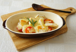 里芋とトマトのチーズ焼き