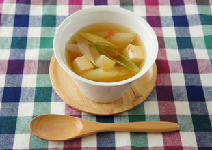 豆腐とねぎのさっぱり梅スープ「時短朝食レシピ、大公開！」