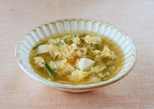 卵とネギの中華風スープ「時短朝食レシピ、大公開！」